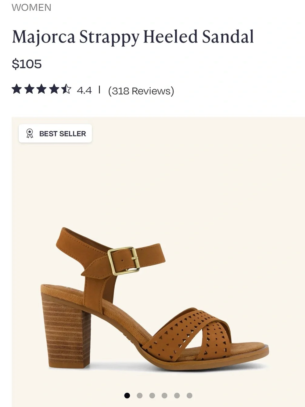 Toms Majorca Strappy Heeled Sandal Size 9 New